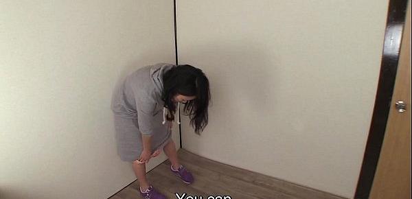  Subtitled Japanese bottomless Pee Desperation in HD